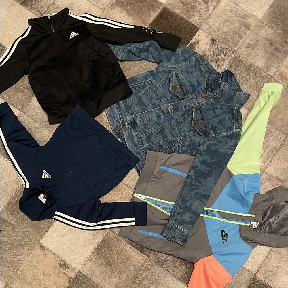 adidas, Nike, Kids Jean Jacket and Track Jackets - Black, Blue, Gray, Green